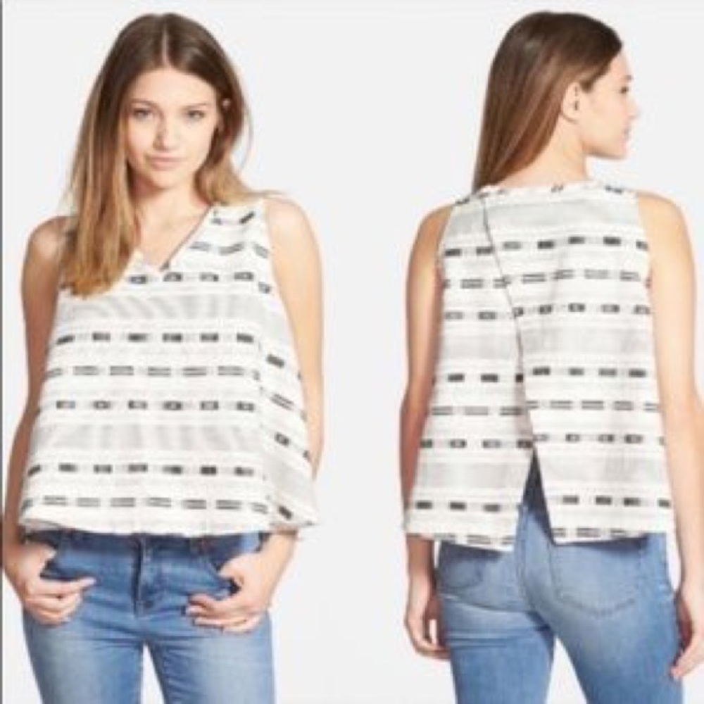 Madewell baby doll top open back Size Small